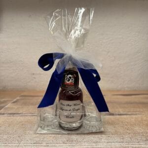 Pasta Shop Set with Blueberry Grappa Liqueur and glasses 100ml
