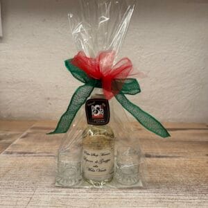 Pasta Shop Set with Green Apple Grappa Liqueur and Glasses 100ml